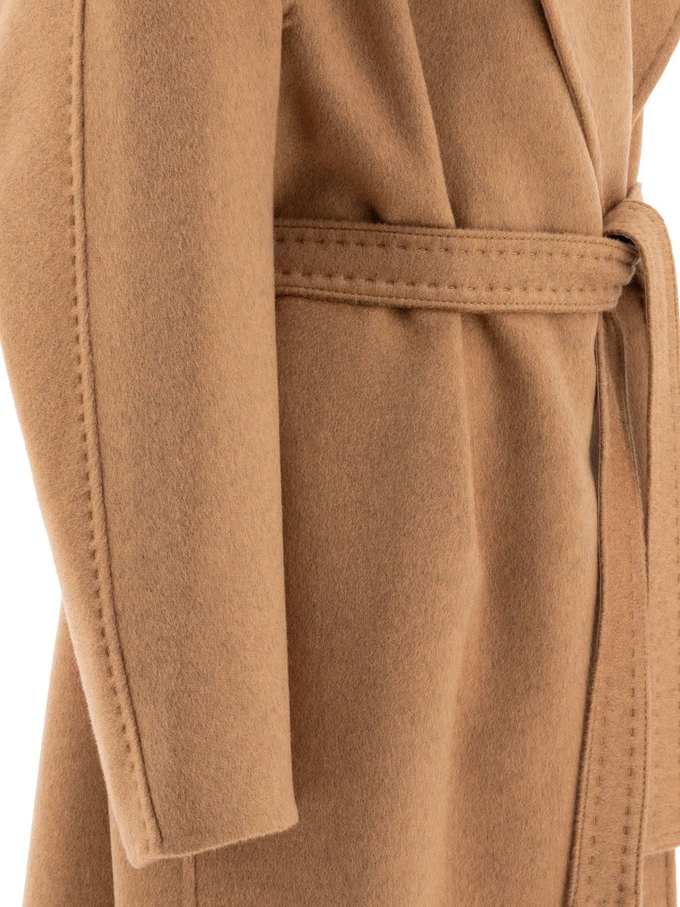 MAX MARA ATELIER Beige Deconstructed coat in cashmere double